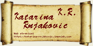 Katarina Rnjaković vizit kartica